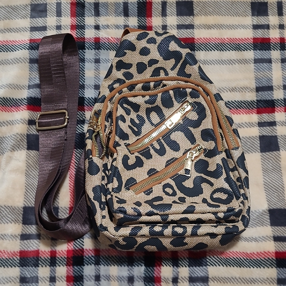 Leopard Print Sling Bag